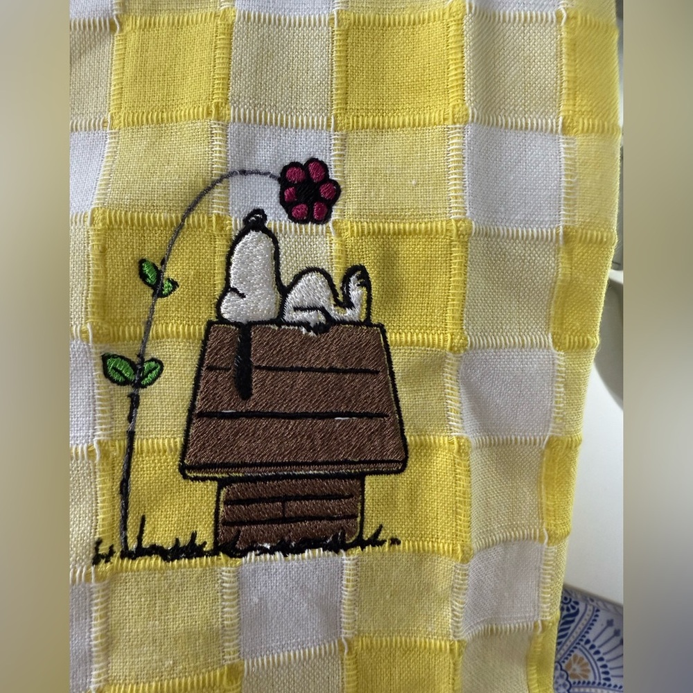 Peanuts Snoopy Kitchen Towel - Brown, Yellow, Red